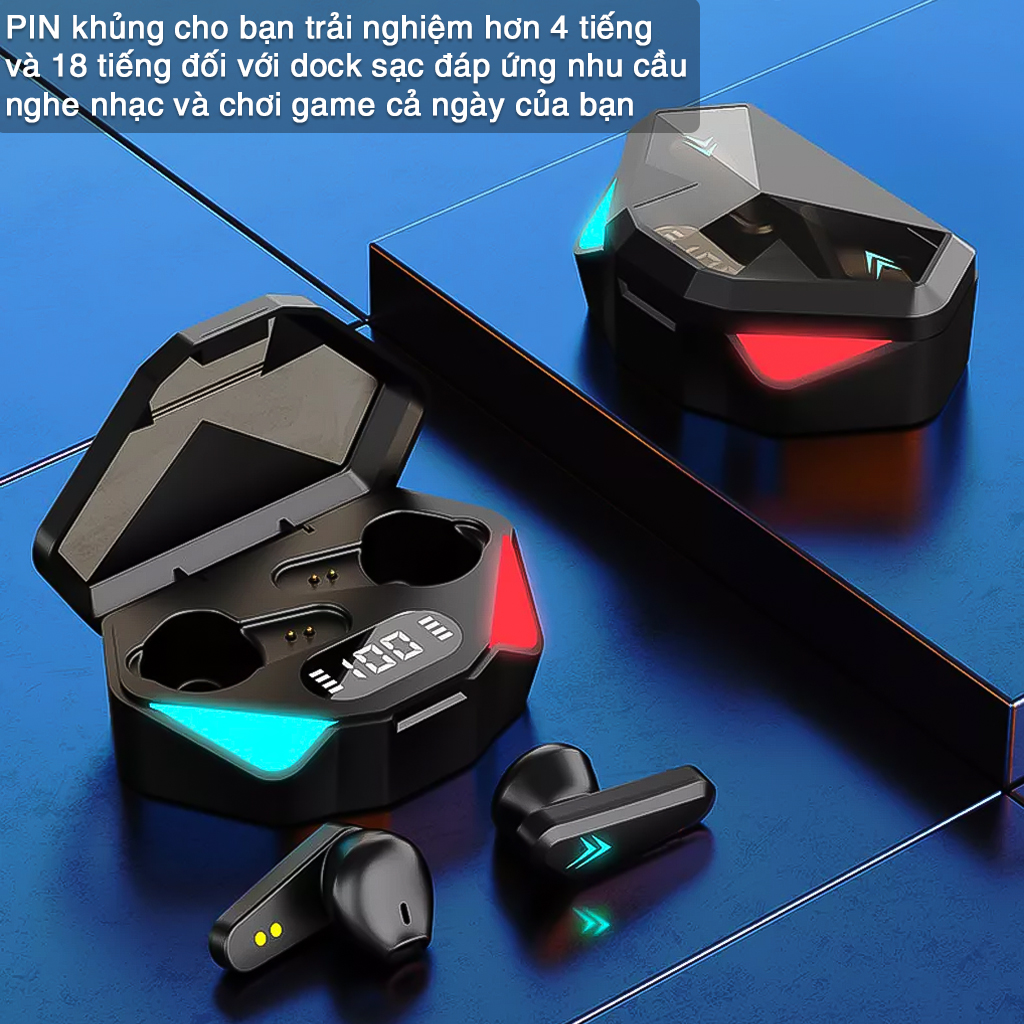 Tai nghe không dây gaming TWS X15/X15S bluetooth 5.0 công nghệ cảm biến chạm, không có độ trễ, thiết kế thể thao - Hàng chính hãng Vinetteam