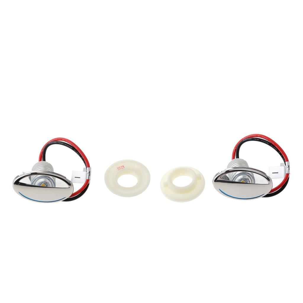 2Pcs 12V Boat RV Trailer Amber LED Courtesy Recessed Down Lights Downlight