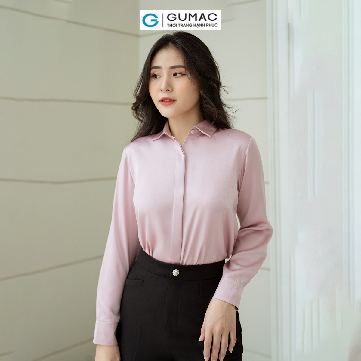 Áo sơ mi nẹp nút GUMAC AD08005