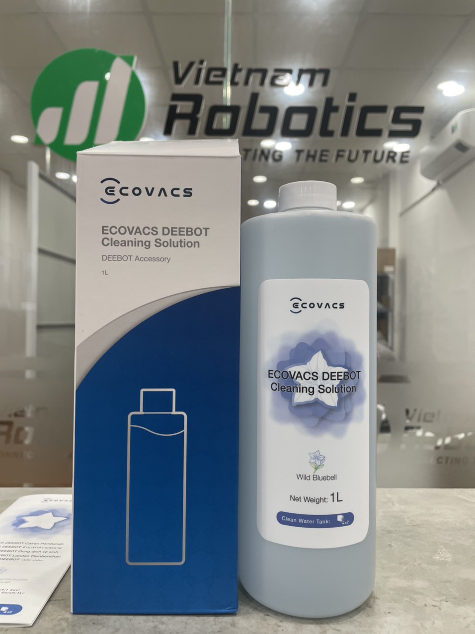 Nước lau sàn chuyên dụng cho Robot hút bụi lau nhà Ecovacs Deebot, Hàng chính hãng, Loại dung tích lớn 1 lít