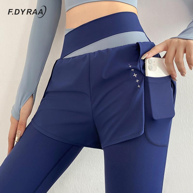 F.Dyraa Leggings Gym Women Women Color: Blue Size: L