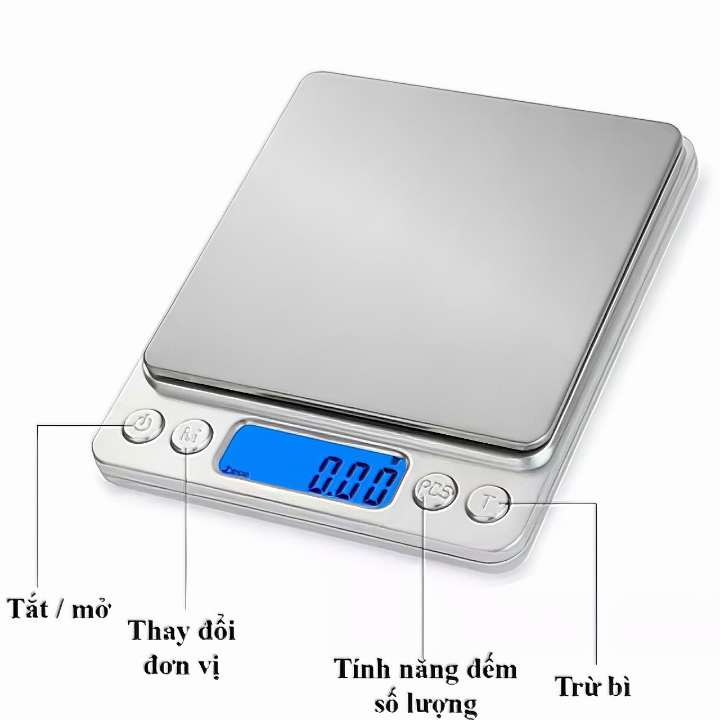 Cân điện tử tiểu ly KG565 cân chia thực phẩm, làm bánh nhà bếp độ chính xác cao 0.1g đến 1kg 2kg - Hàng chính hãng