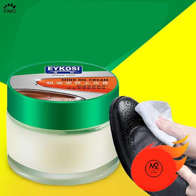 Mỡ chồn bảo dưỡng, chăm sóc, đánh bóng, làm sạch đồ da Mink Oil Eykos i cho áo da, giày da, túi ví da (XXDG65)