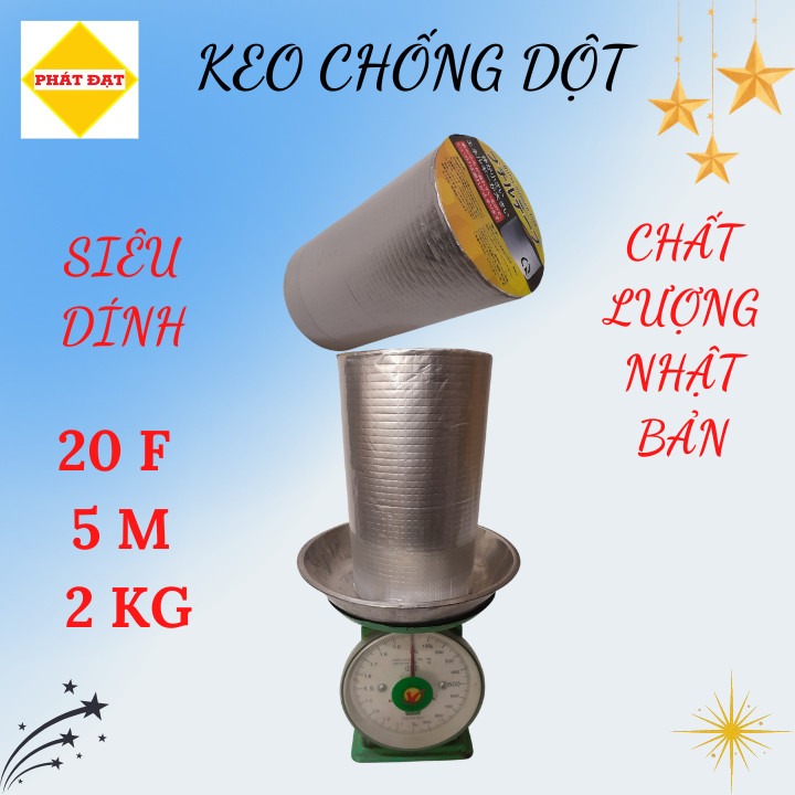 Băng keo chống dột bản 20 cm, dài 5m, 2Kg keo dày, siêu dính, bám chắc trên mọi vật liệu, giá rẻ, có sẵn hàng giao ngay