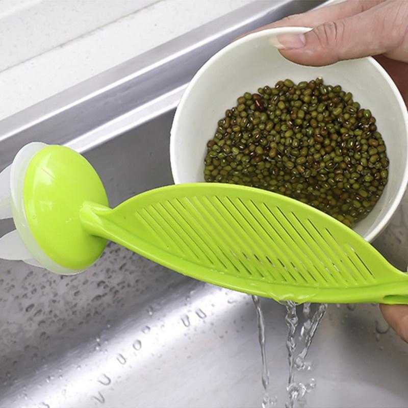 Kitchen Creative Washing Tool Multi-Function Rice Washing Spoon Washing Rice Sieve Not Hurt Hand Household Sink Food Drain Rack