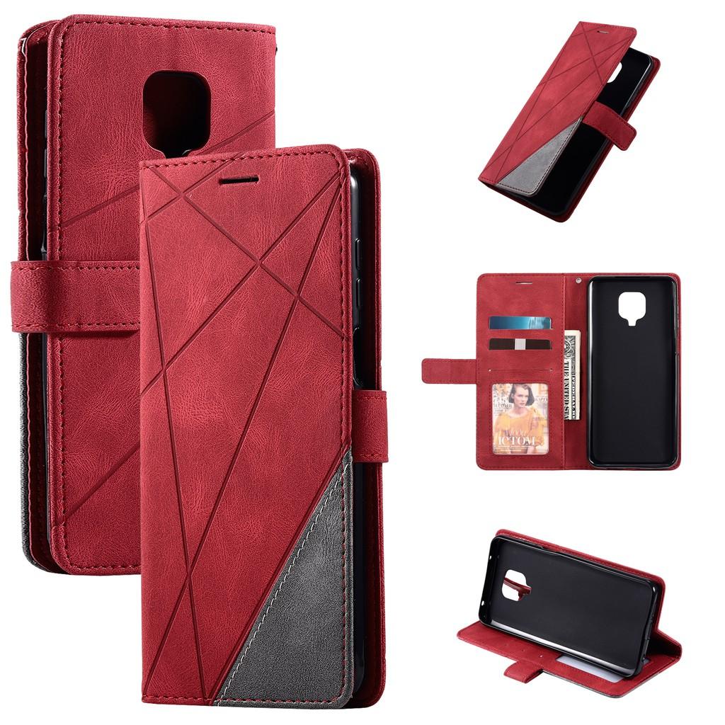 Bao da điện thoại bằng PU mềm có nắp lật dạng ví đựng thẻ cho Xiaomi Redmi 9 9A 9C Note 9 Pro Max Note 9S