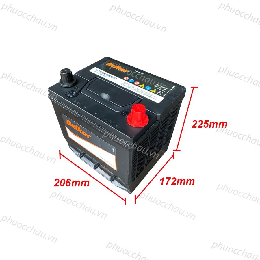 Ắc Quy Delkor  50D20L/R (12V - 50Ah)