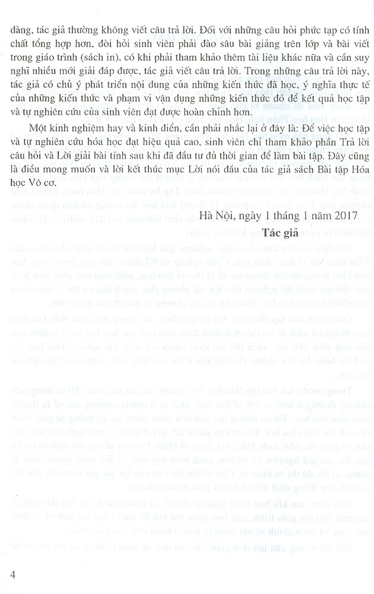 Bài Tập Hóa Học Vô Cơ - Quyển I - Lý Thuyết Đại Cương Về Hóa Học