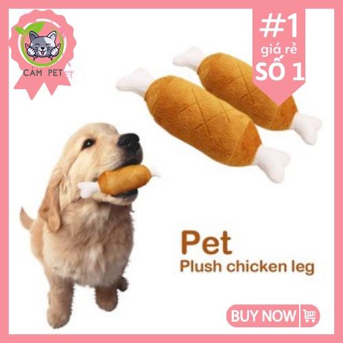 Đồ Chơi Chó Mèo - Đùi Gà đồ chơi nhồi bông dễ thương cho thú cưng