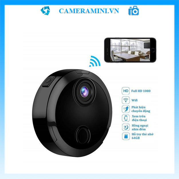 Camera mini wifi HDQ15 kết nối từ xa qua điện thoại ở bất cứ đâu, có hồng ngoại quay đêm 10m, có pin, không dây