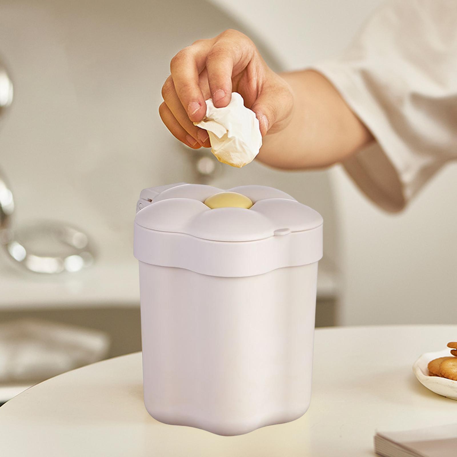 Mini Desktop Trash Can Mini Wastebasket Garbage Bin Waste Can for Bathroom