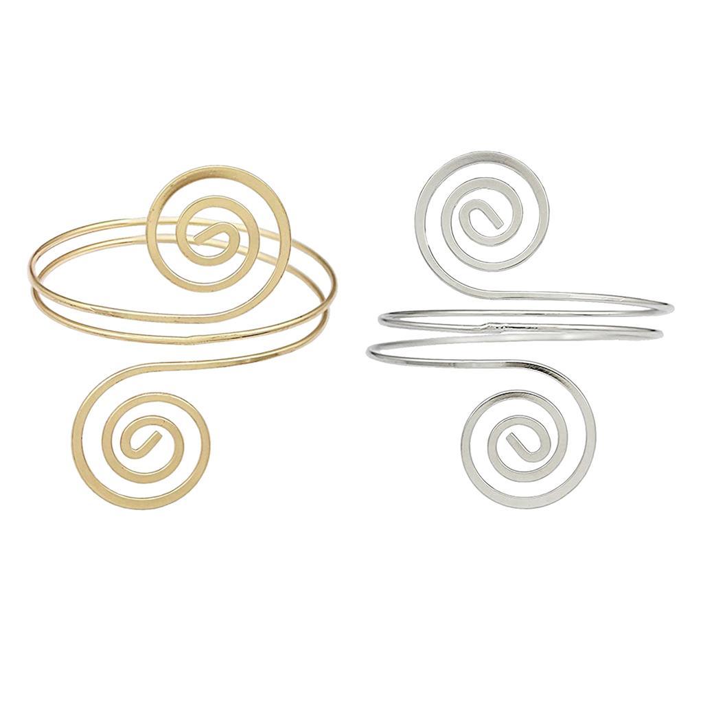 Women Upper Arm Band Armlet Multilayer Bangle Bracelet Jewelry Golden