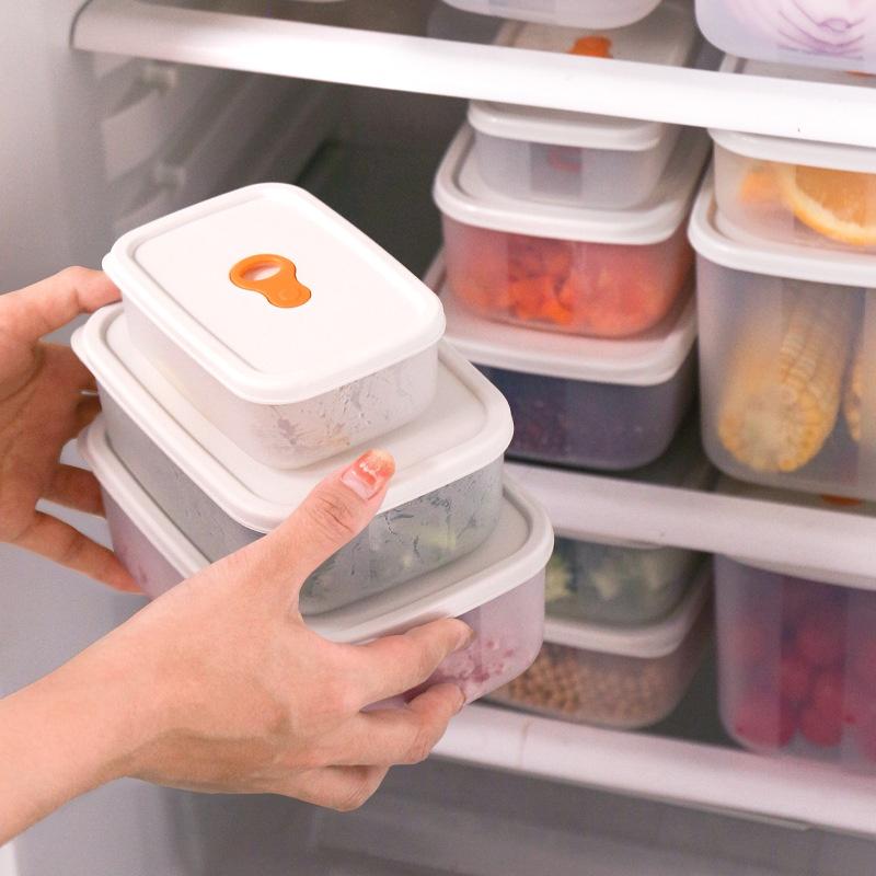 Combo 3 Hộp Nhựa Đựng Đồ Ăn Để Tủ Lạnh, Hộp Đựng Cơm Văn Phòng Có Nắp Đậy Tiện Lợi