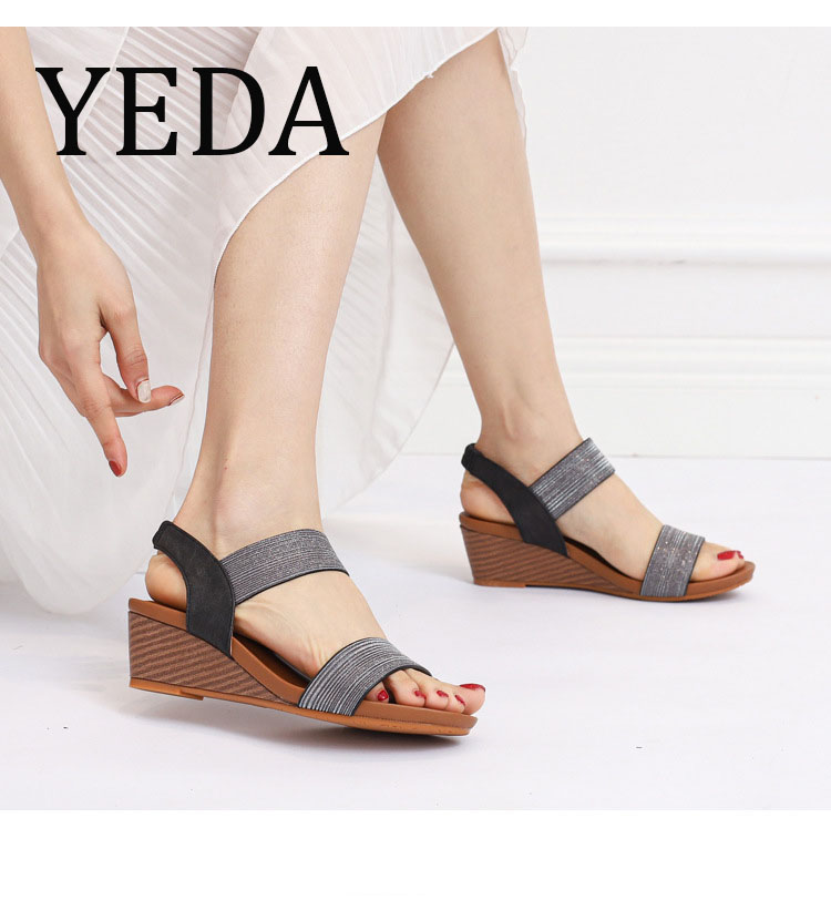 Giày quai ngang nữ giày sandals nữ dép quai hậu nữ cao 5 cm - 1418