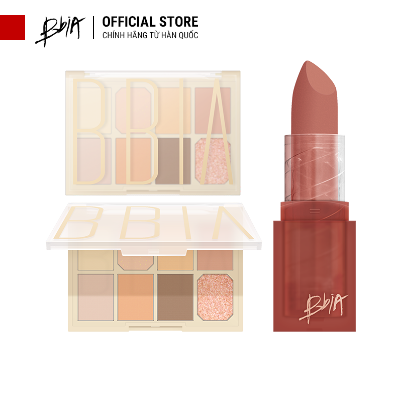 Combo Son thỏi BBia Powder Lipstick + Final shadow palette