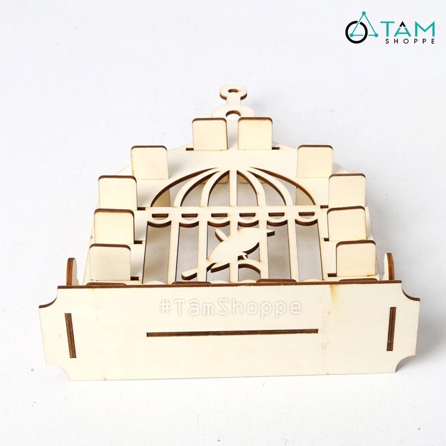 Giá đỡ chocolate lồng chim gỗ trang trí cưới TTC-22