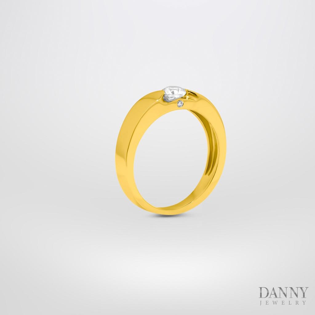Nhẫn Đôi Danny Jewelry Đính Đá CZ Bạc 925 Xi Rhodium/xi Vàng 18k/xi Vàng hồng N0075