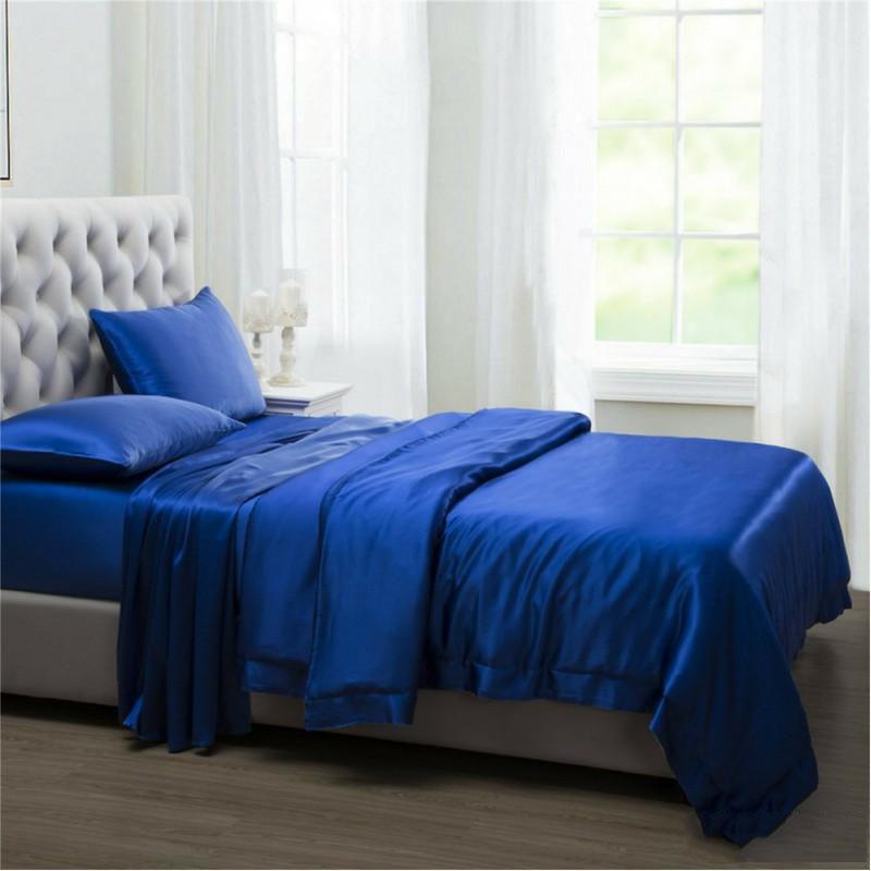 Ga - Drap Giường Lẻ Phi Lụa Cao Cấp Màu Xanh Biển