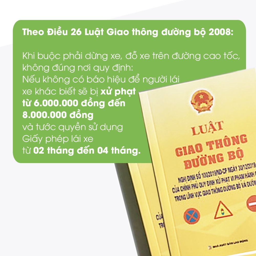 Biển báo phản quang tam giác xếp gọn, biển cảnh báo nguy hiểm, biển tam giác phản quang sự cố, phụ kiện ô tô Tâm Luân