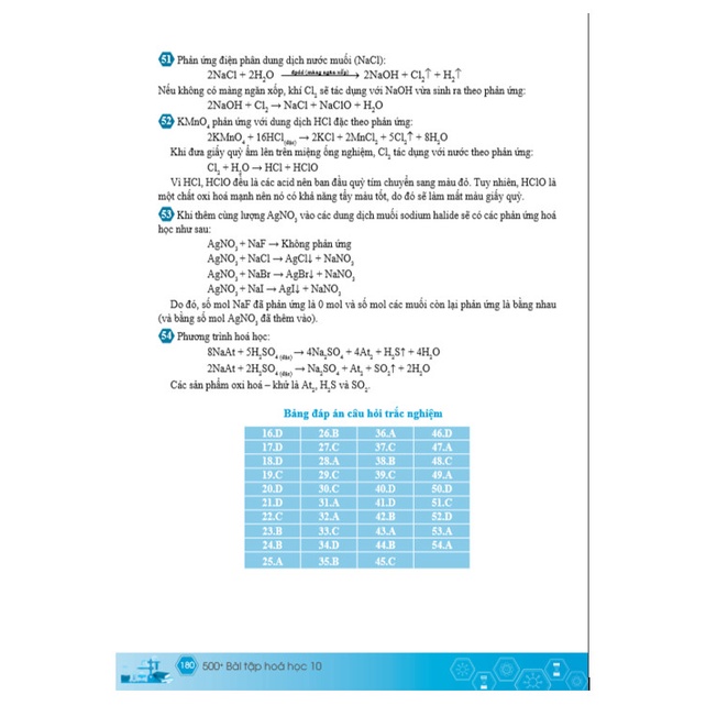 Sách - 500+ Bài Tập Hóa Học 10 Kiến thức và Kĩ năng mấu chốt - Theo chương trình GDPT mới