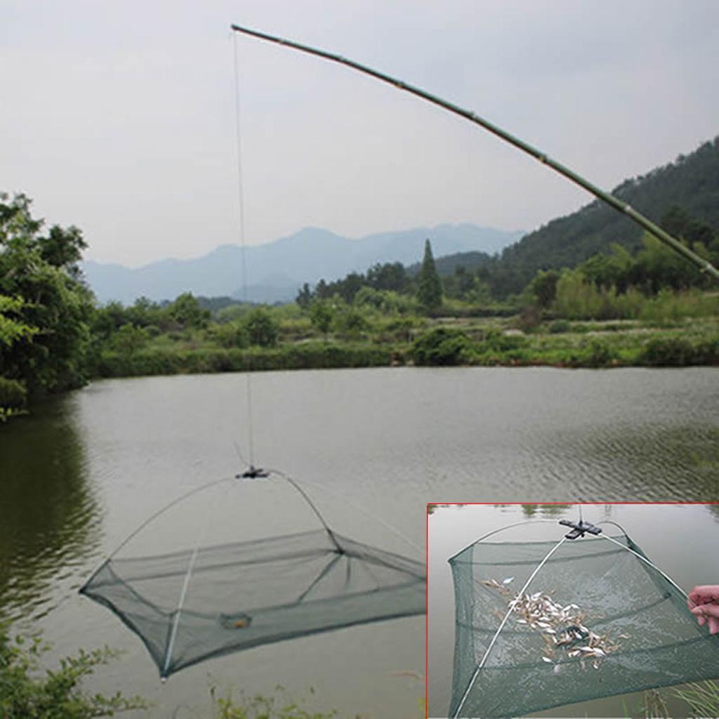 Fishing Foldable Mesh Baits Trap Umbrella Cast Dip Net Crab Shrimp Net Cage