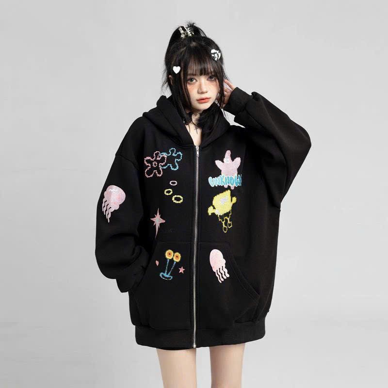 áo khoác hoodie zip nam nữ Thời Trang Thường Ngày Hàn Quốc 2024 NEW Phong cách Độc đáo dây kéo LOCAL unisex ulzzang