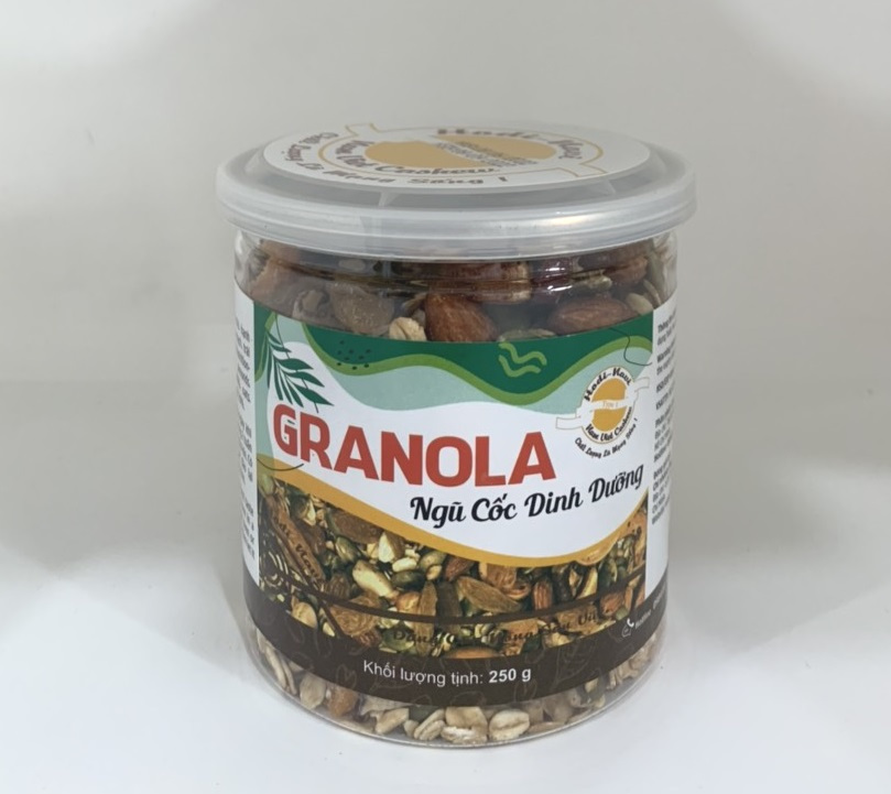 Hũ ngũ cốc granola 250g. vị mật ong, 20% yến mạch