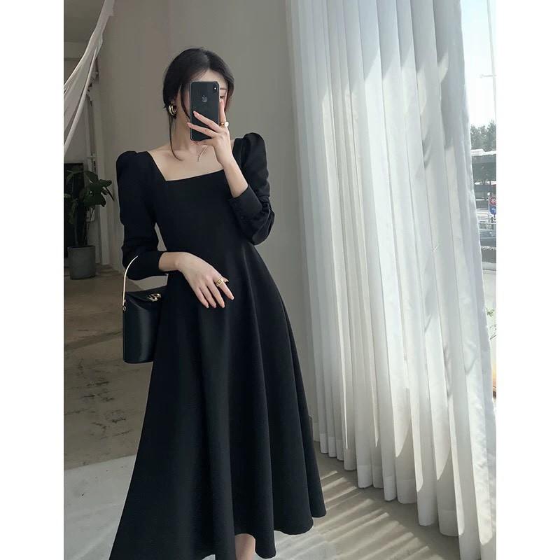 Đầm Xòe Dự Tiệc Đẹp, Thiết Kế Cổ Vuông, phong cách Đơn Giản Thanh Lịch, quyến rũ sang trọng -Đ0999VDVDVDVD