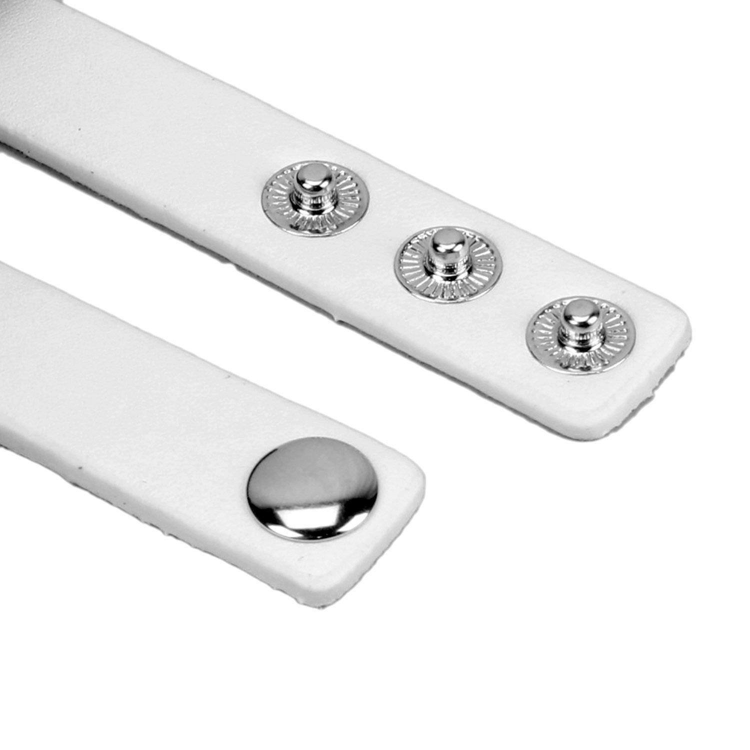 Gothic Men Women Leather Heart Buckle Collar Choker Chain Punk Necklace