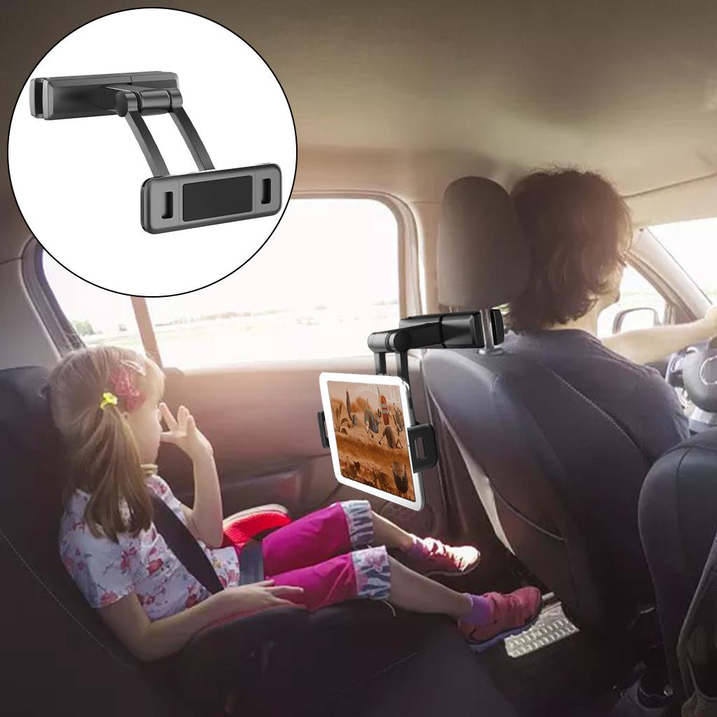 Car Headrest Tablet Holder Stretchable Compatible with Phone Bracket Rack