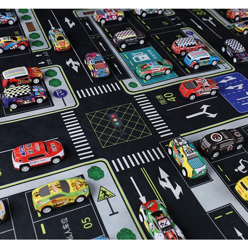 Đồ chơi mô hình 50 Ô Tô và Thảm cho Bé USKIDS Pull-back 50 Cars & Map City - Skylife