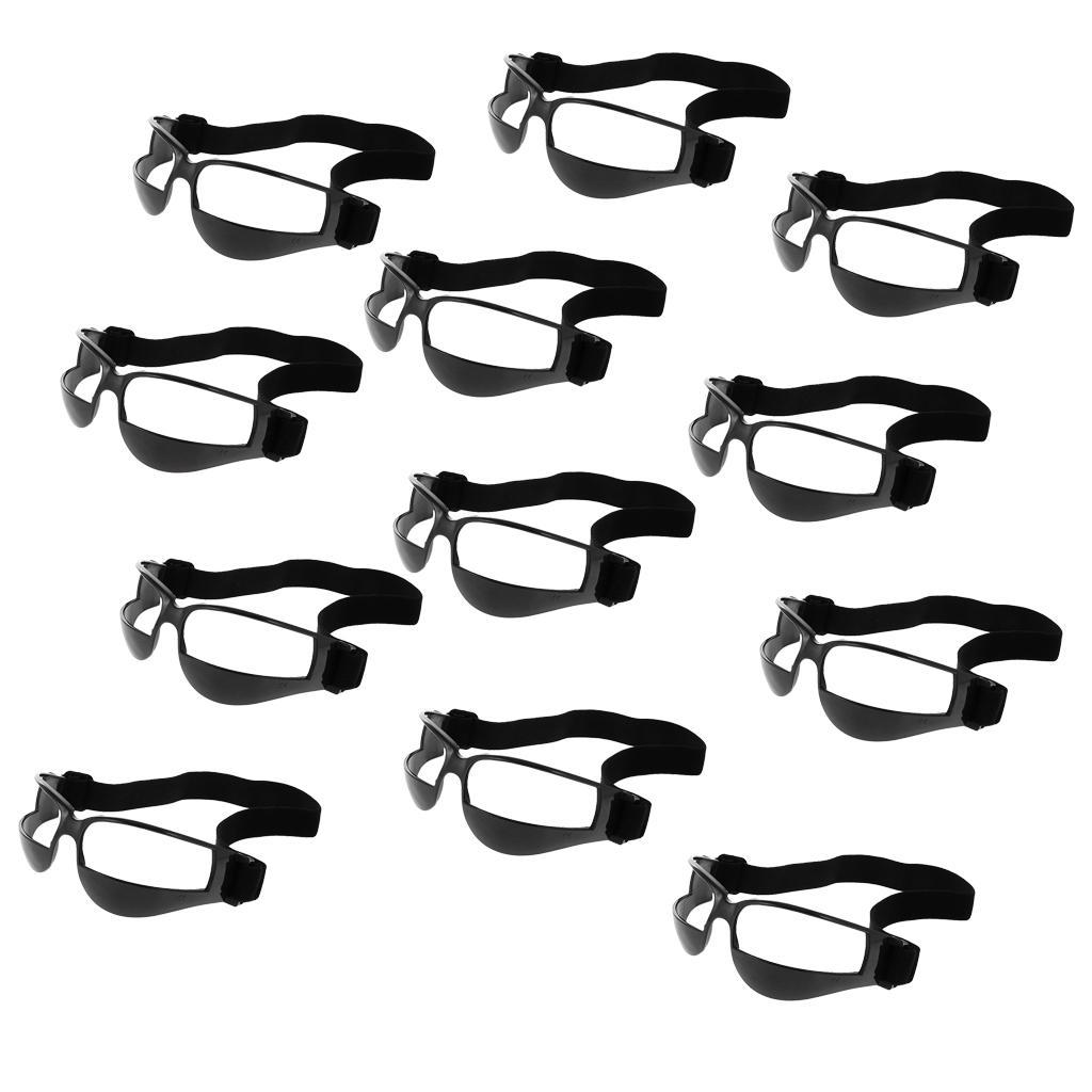 12 Pieces/Set Anti Down Basketball Glasses  Sports Eyewear Professional Basketball Training Supplies Black