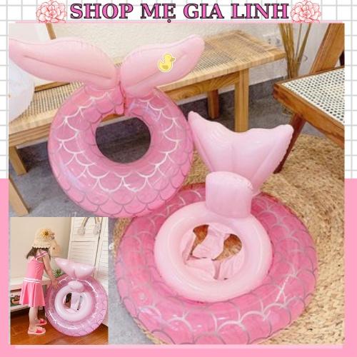 Phao Bơi Tiên Cá Chống Lật An Toàn Cho Bé Từ 0-8 Tuổi Kèm Bơm