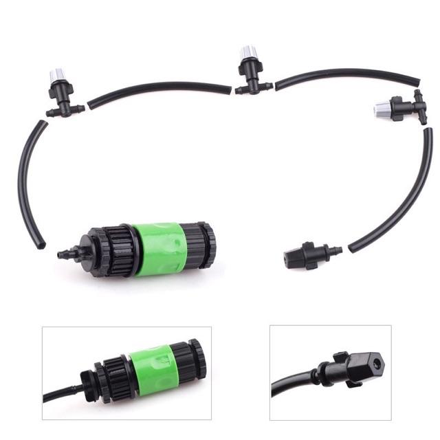 BỘ KIT TƯỚI CÂY BAN CÔNG SÂN VƯỜN - 10 Béc Phun Sương Nhựa