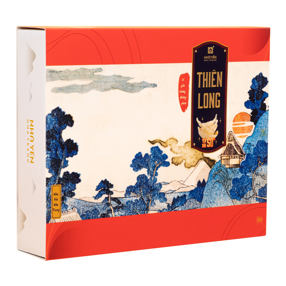 Nước Yến Chưng Sẵn Thiên Long - Hộp 6 Lọ - Tổ Yến Chưng Đường Phèn - Nhà Yến Nha Trang - Đặc Sản Nha Trang - Yến Sào Chất Lượng