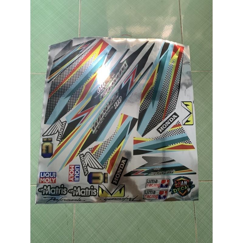 Tem wave 110 xanh ngọc Z crom