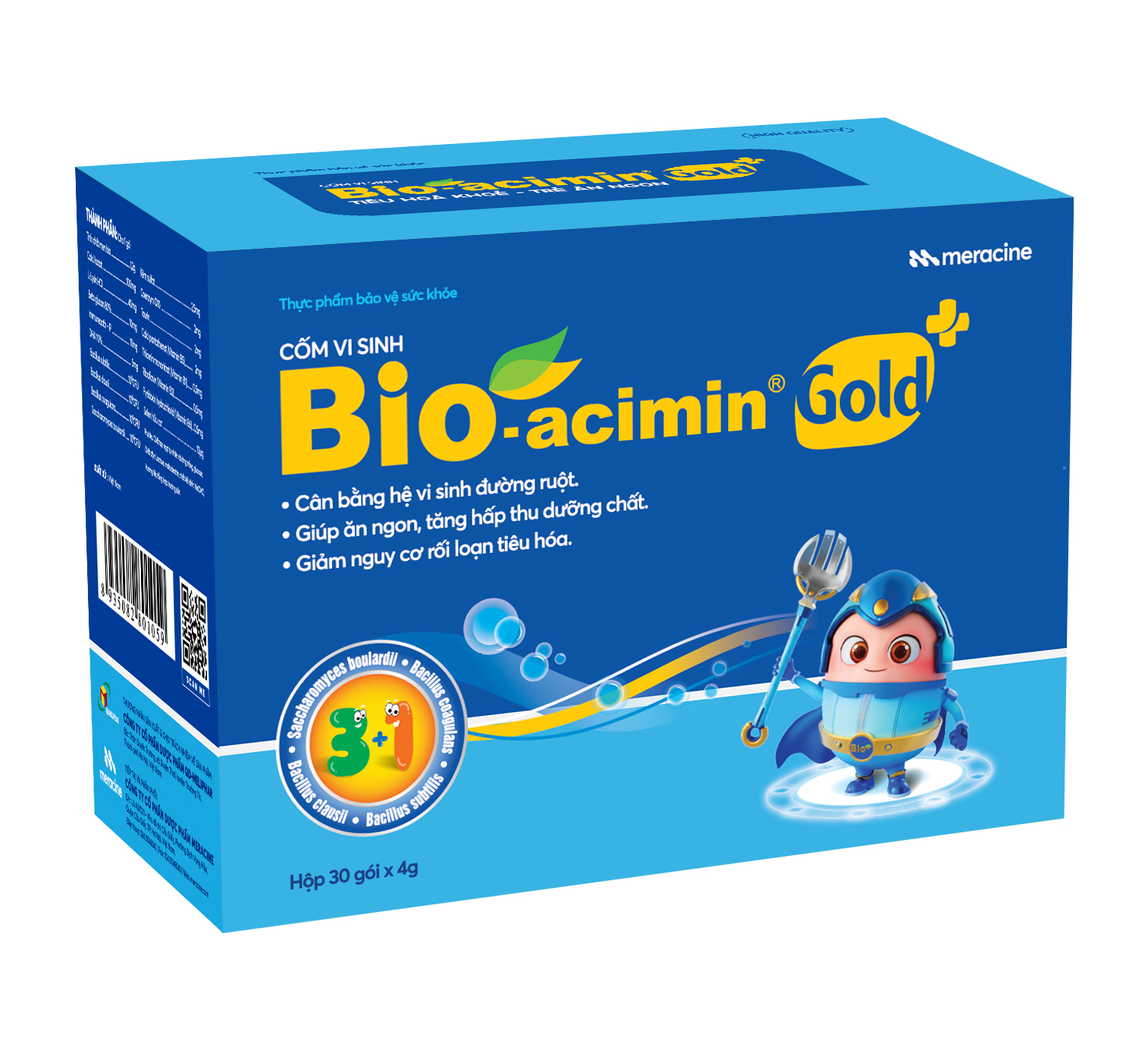 Thực phẩm bảo vệ sức khỏe Cốm vi sinh Bio-acimin Gold + (30 gói)