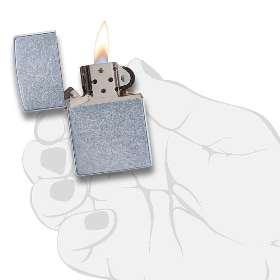 Bật Lửa Zippo Vân Xước Chrome