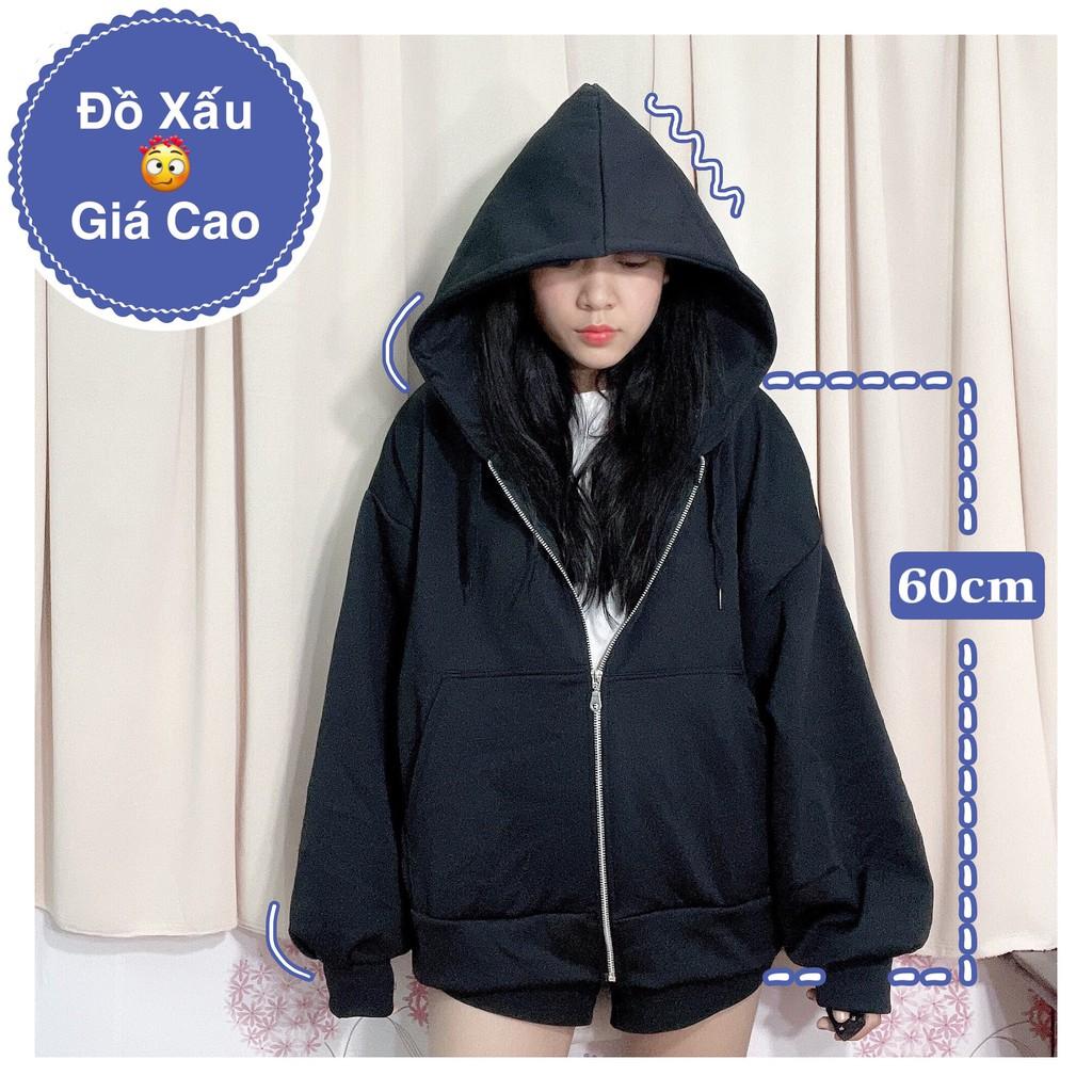 Áo khoác nữ, áo khoác hoodie vải nỉ From Rộng Tay Phồng