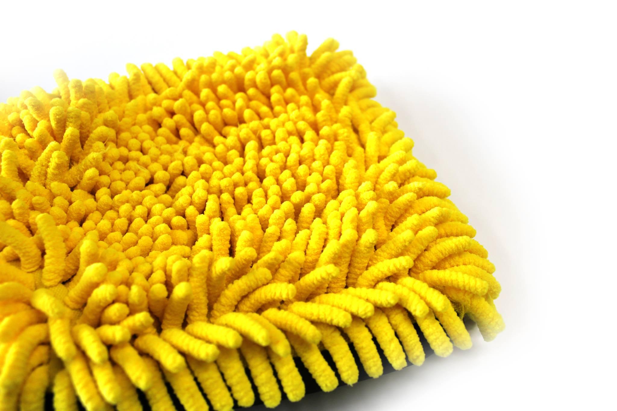 GĂNG TAY RỬA XE SIÊU MỀM SỢI MICROFIBER GIỮ BỌT CHENILLE MICROFIBER WASH MITT YELLOW 1120003Y
