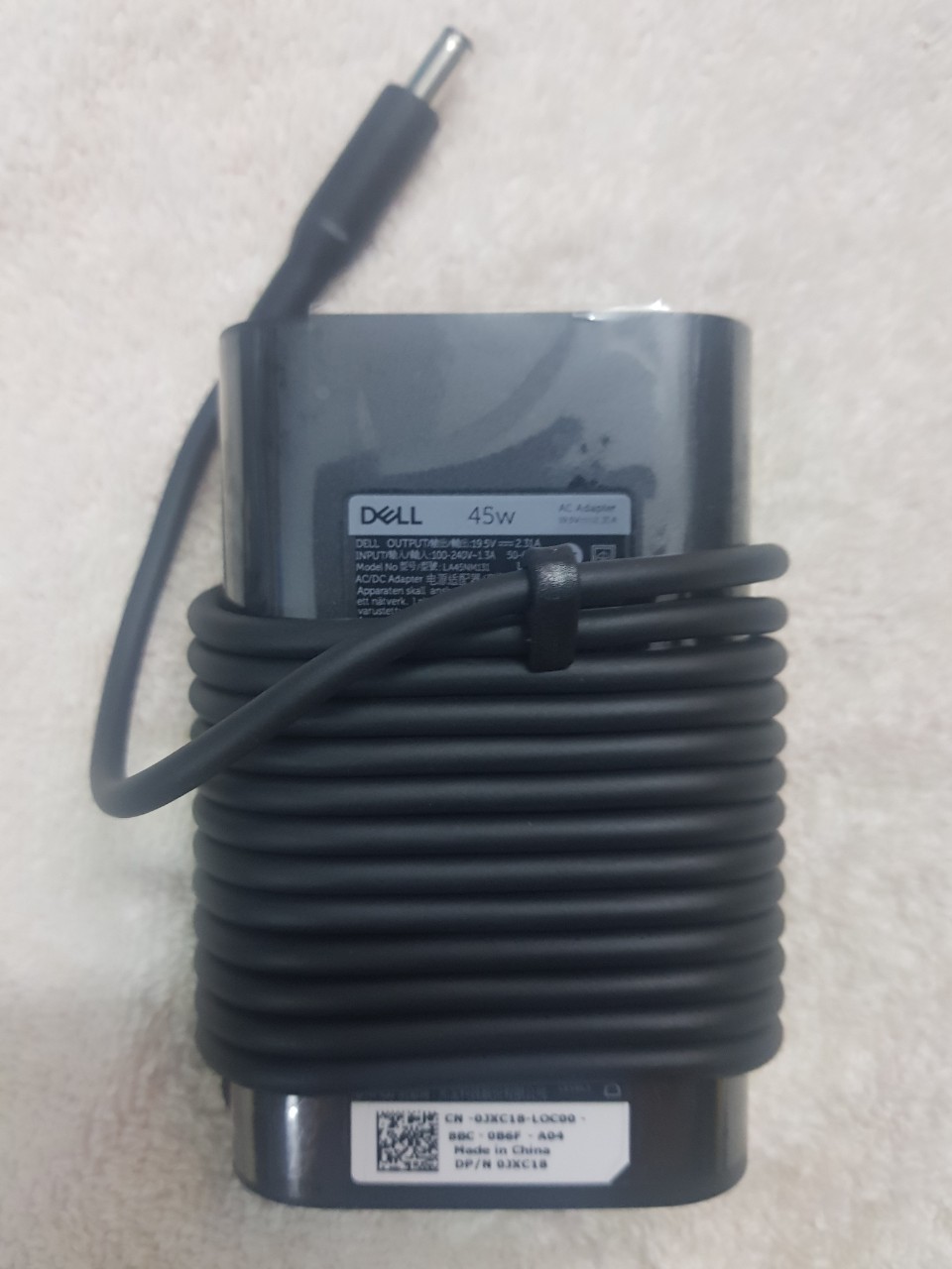 Adapter Sạc laptop Dell Oval 45w đầu kim nhỏ  4.5 mm x 3.0 mm dùng cho laptop XPS 11 12 13 L321X L322X /L221X Ultrabook - Hàng chính hãng