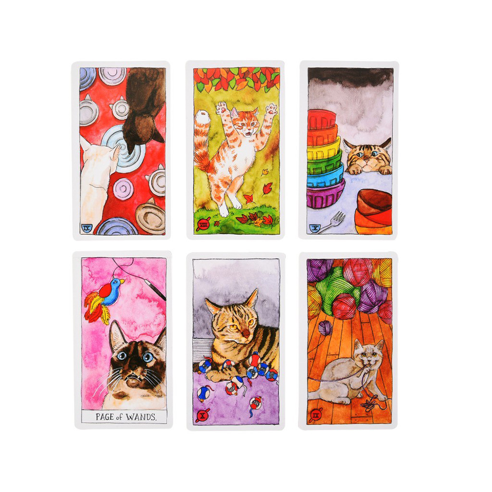Bộ Bài Cat Tarot 78 Lá Bài Tặng Đá Thanh Tẩy