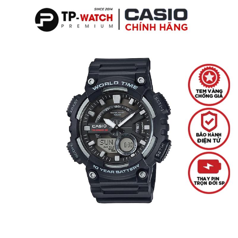 Đồng Hồ Nam Dây Nhựa Casio Standard AEQ-110W-1A Chính Hãng - AEQ-110W-1AVDF Pin 10 Năm