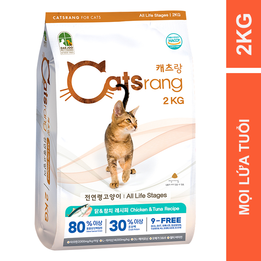 Thức Ăn Hạt Cho Mèo Mọi Lứa Tuổi Catsrang - 2Kg
