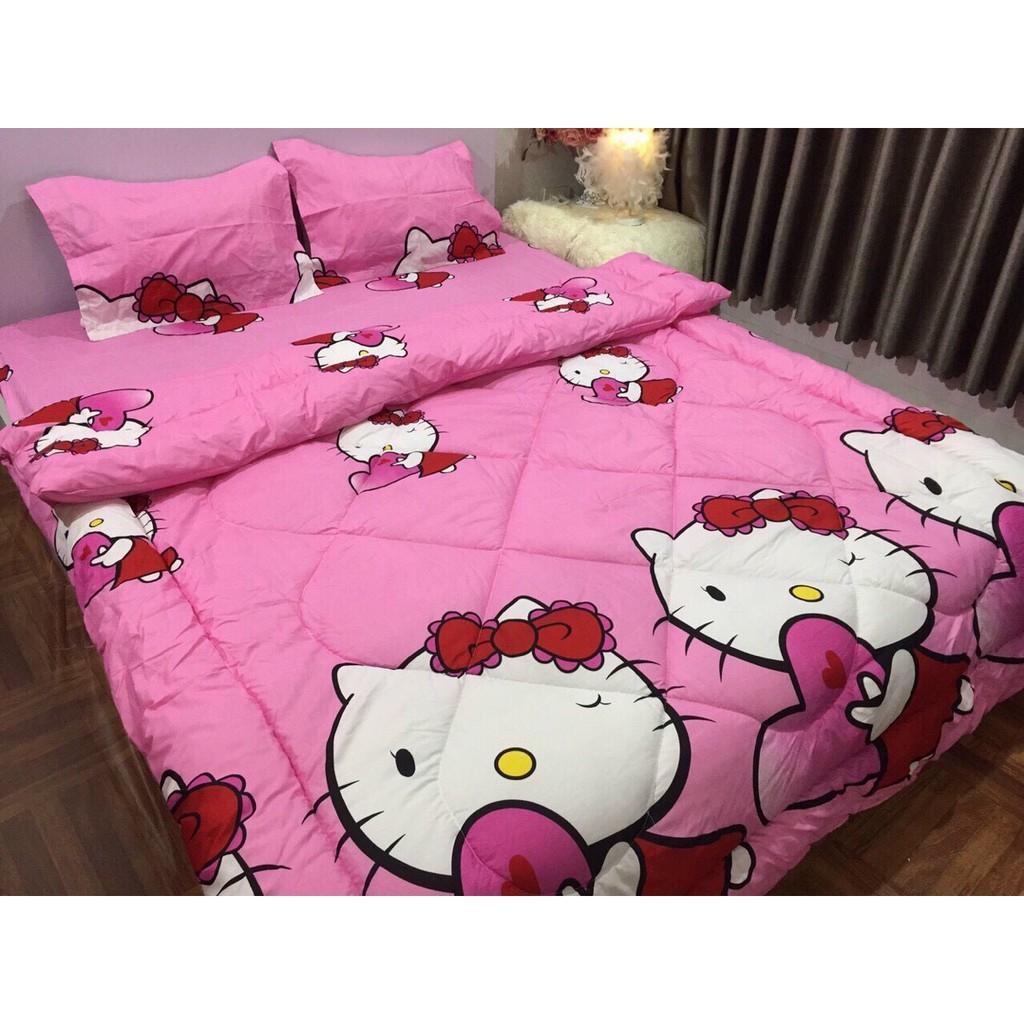 Bộ ga poly cotong 5 món cho bé size giường 1m8