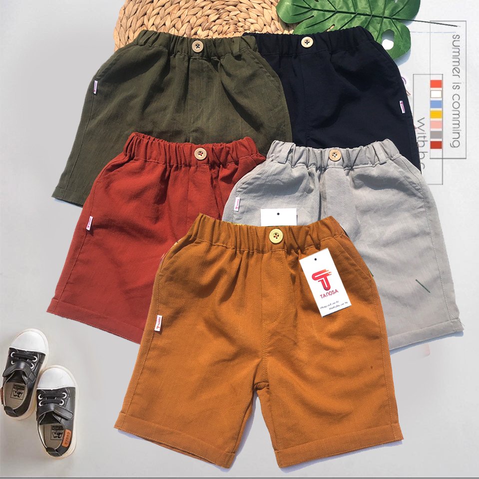 Quần short đũi cho bé trai Tanosa Kids size 1-5 tuổi Phong cách Hàn QuốC; Quần short đũi cho bé trai siêu mềm mịn - 2021- 10-25kg