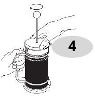 Đậy nắp bình pha cà phê Bialetti kiểu Pháp 1L 990003190 vào