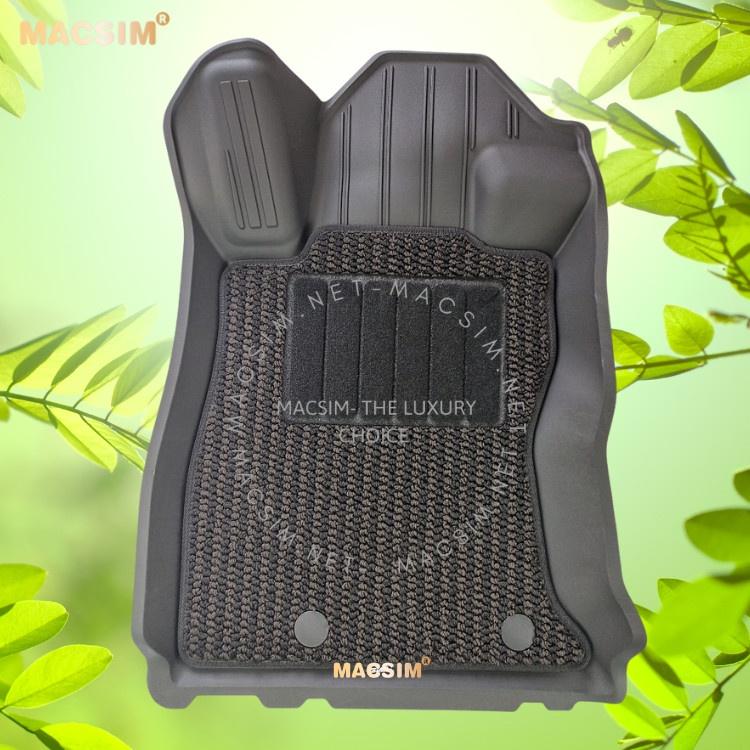 Thảm lót sàn xe 2 lớp ô tô Subaru Forester 2018- đến nay Nhãn hiệu Macsim 3W chất liệu nhựa TPE đúc khuôn cao cấp - đen