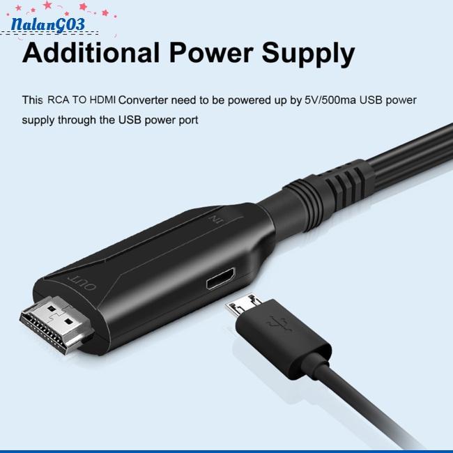 Cáp Chuyển Đổi NA Av Sang Hdmi 1080p 720p Cho Pc Sang Tv Set-top Box