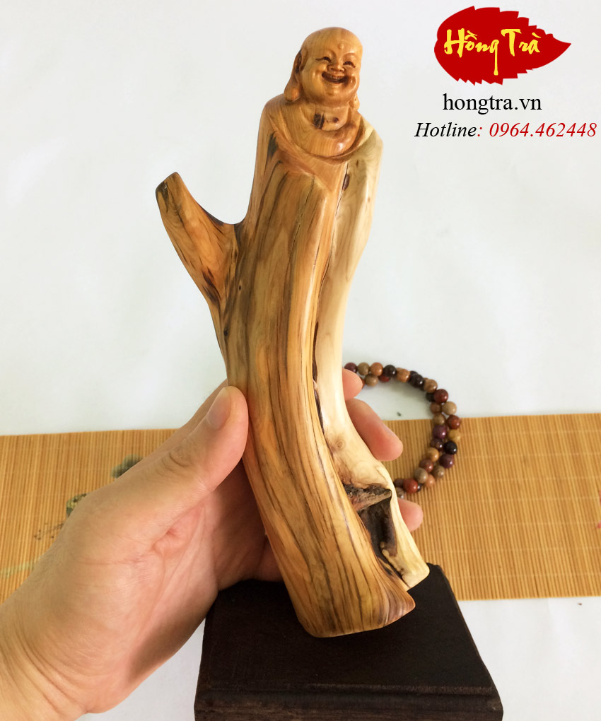 Tượng phật Di Lặc gỗ nhai bách TGPDL11